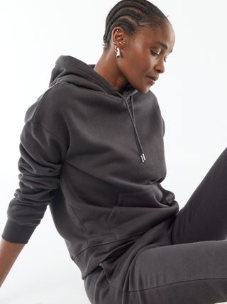 Sweat à capuche uni