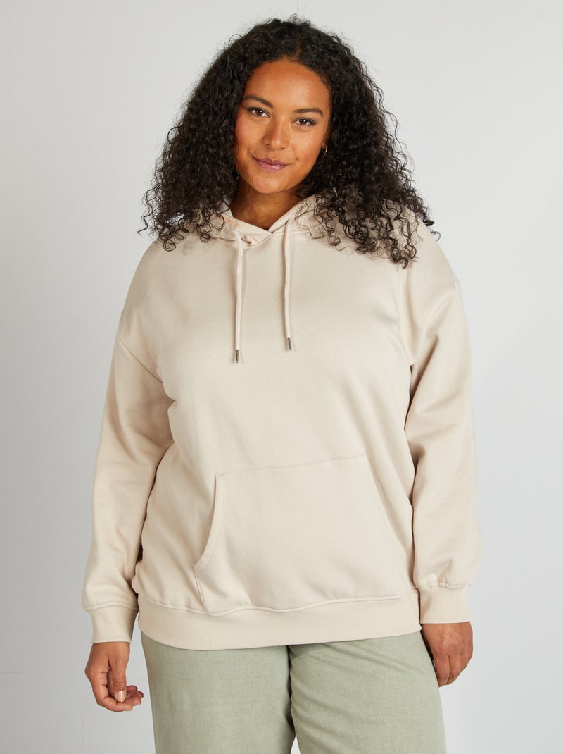 Sweat à capuche uni Gris - Kiabi