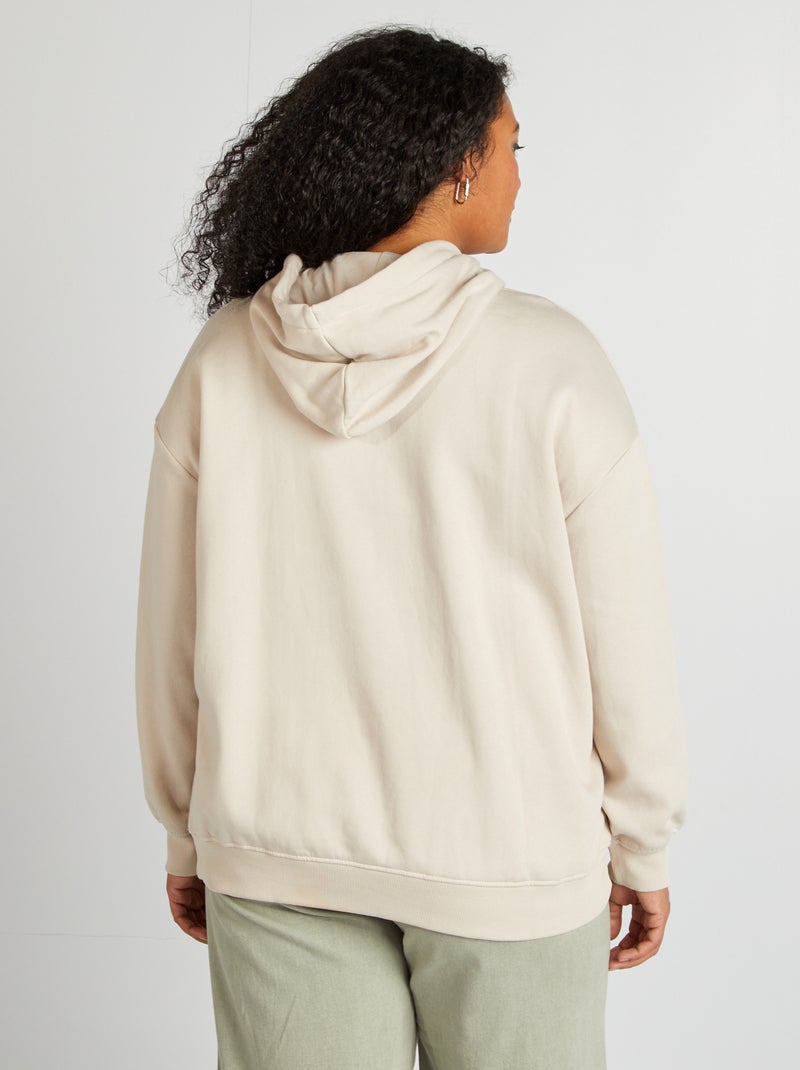 Sweat à capuche uni Gris - Kiabi