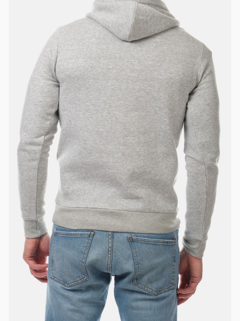 Sweat à capuche uni Gris - Kiabi