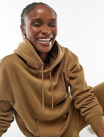 Sweat à capuche uni