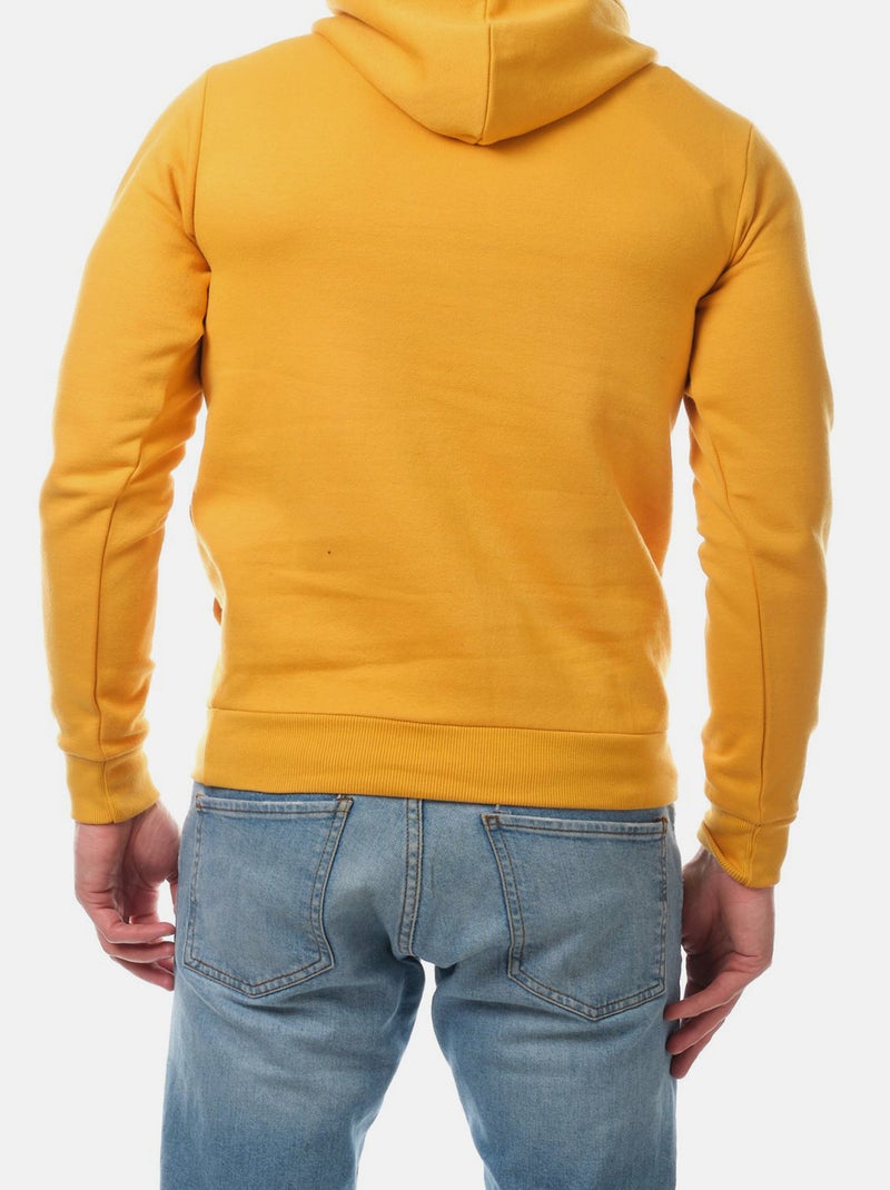 Sweat à capuche uni Moutarde - Kiabi