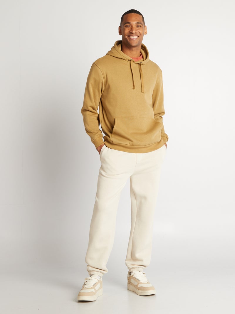 Sweat à capuche uni Ocre - Kiabi