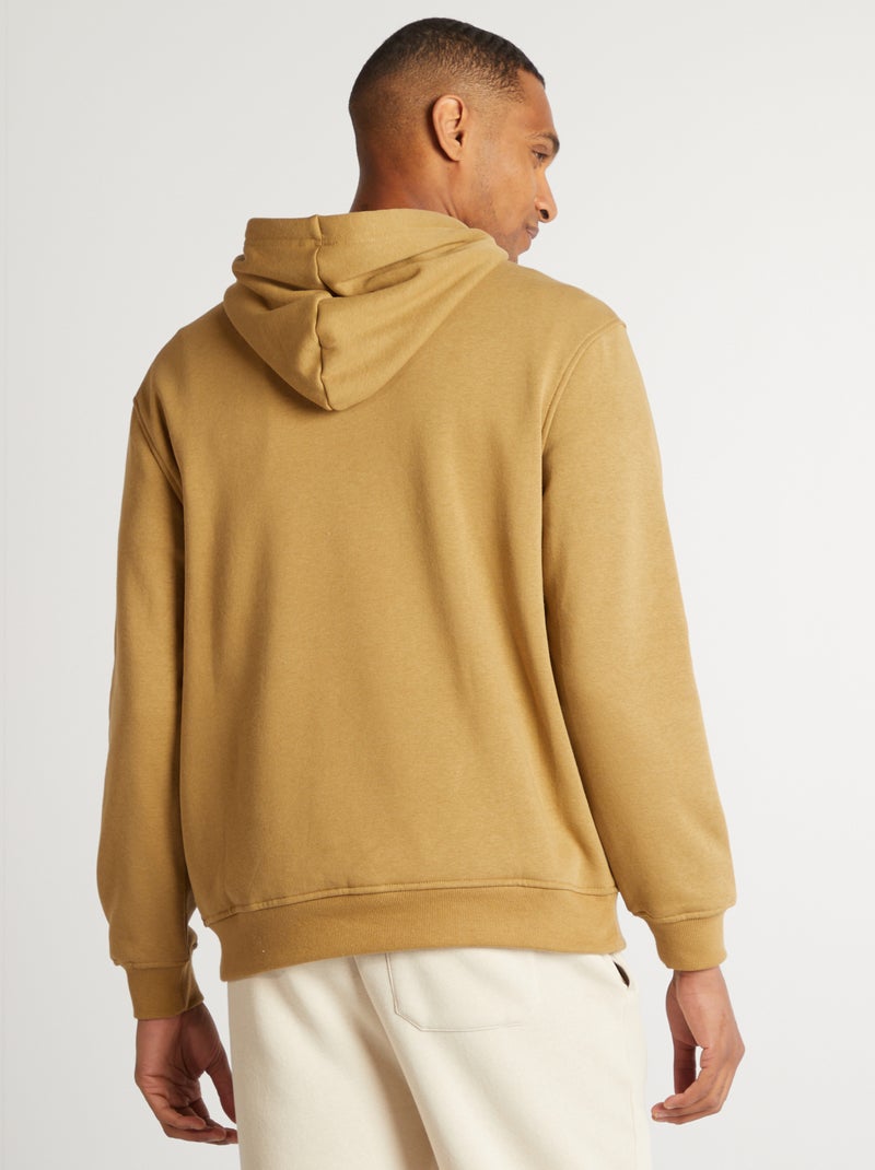 Sweat à capuche uni Ocre - Kiabi
