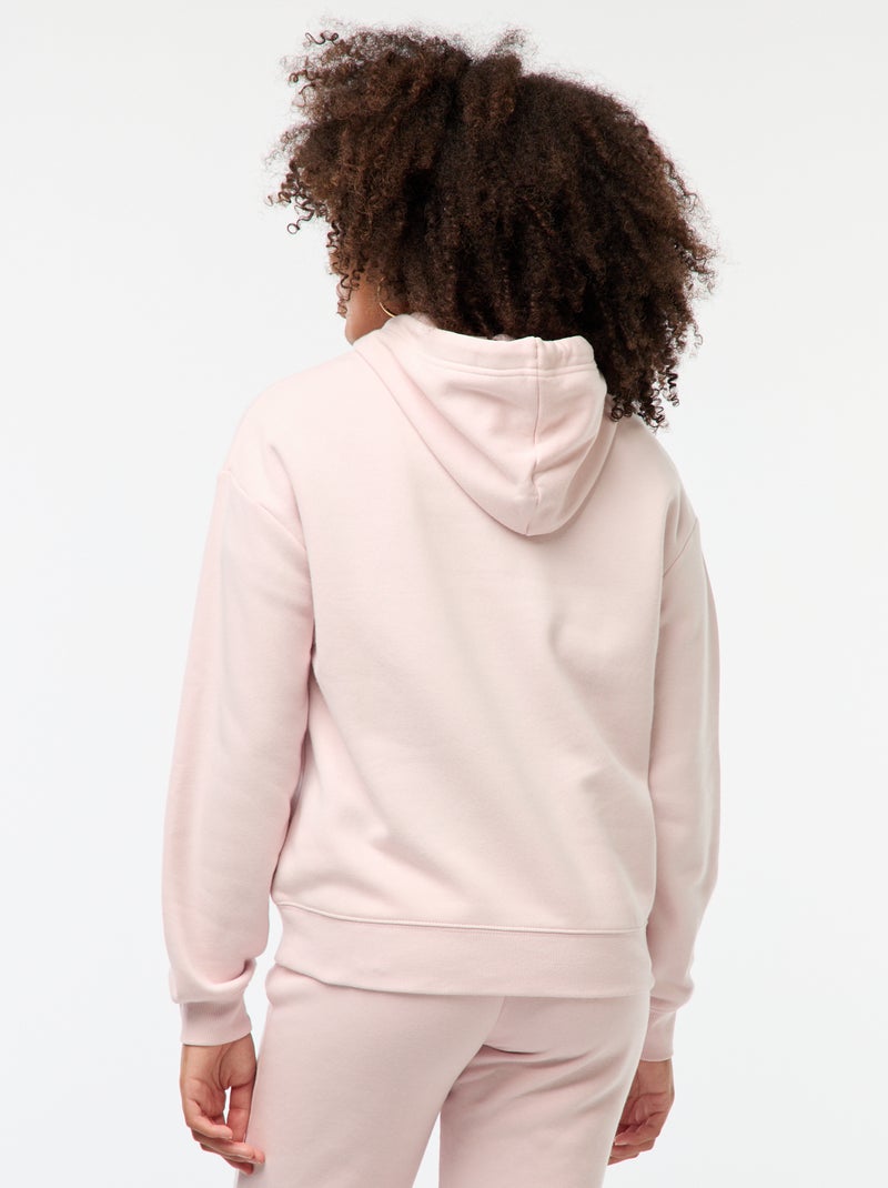 Sweat à capuche uni Rose - Kiabi
