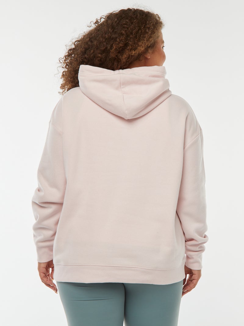 Sweat à capuche uni Rose - Kiabi