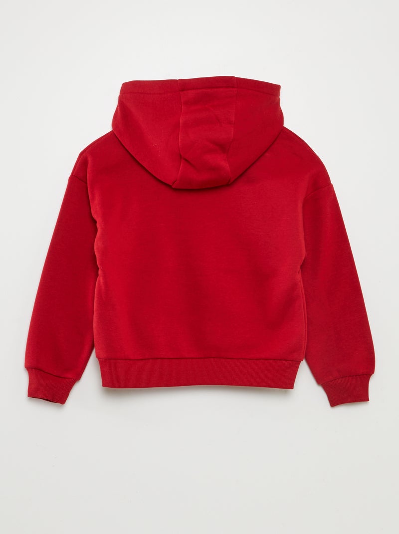 Sweat à capuche uni Rouge - Kiabi