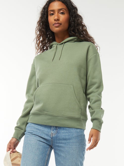 Sweat à capuche uni - Kiabi