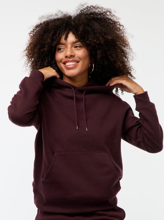 Sweat à capuche uni