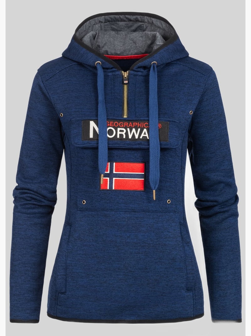 Sweat à capuche upclassica – geographical norway Bleu marine - Kiabi