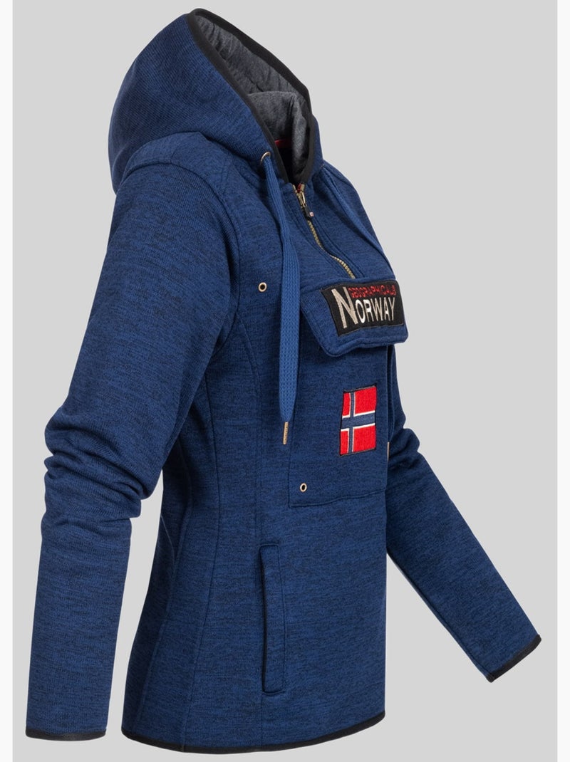 Sweat à capuche upclassica – geographical norway Bleu marine - Kiabi