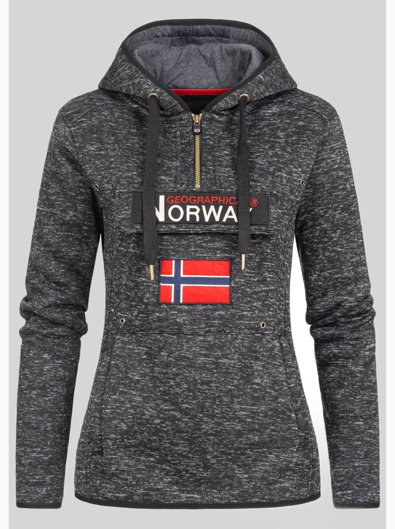 Sweat à capuche upclassica – geographical norway Noir - Kiabi