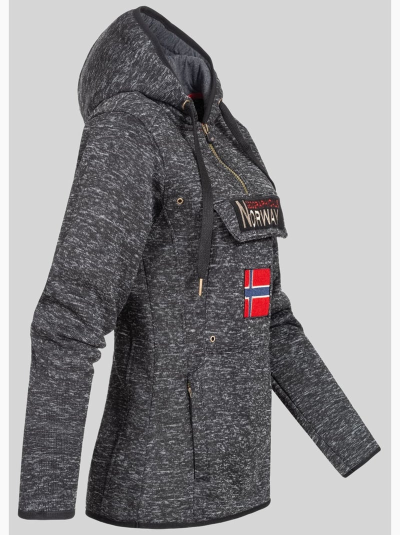 Sweat à capuche upclassica – geographical norway Noir - Kiabi