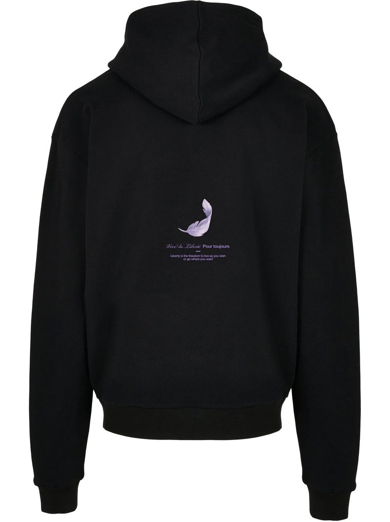 Sweat à capuche upscale vive la liberte - mister tee Noir - Kiabi