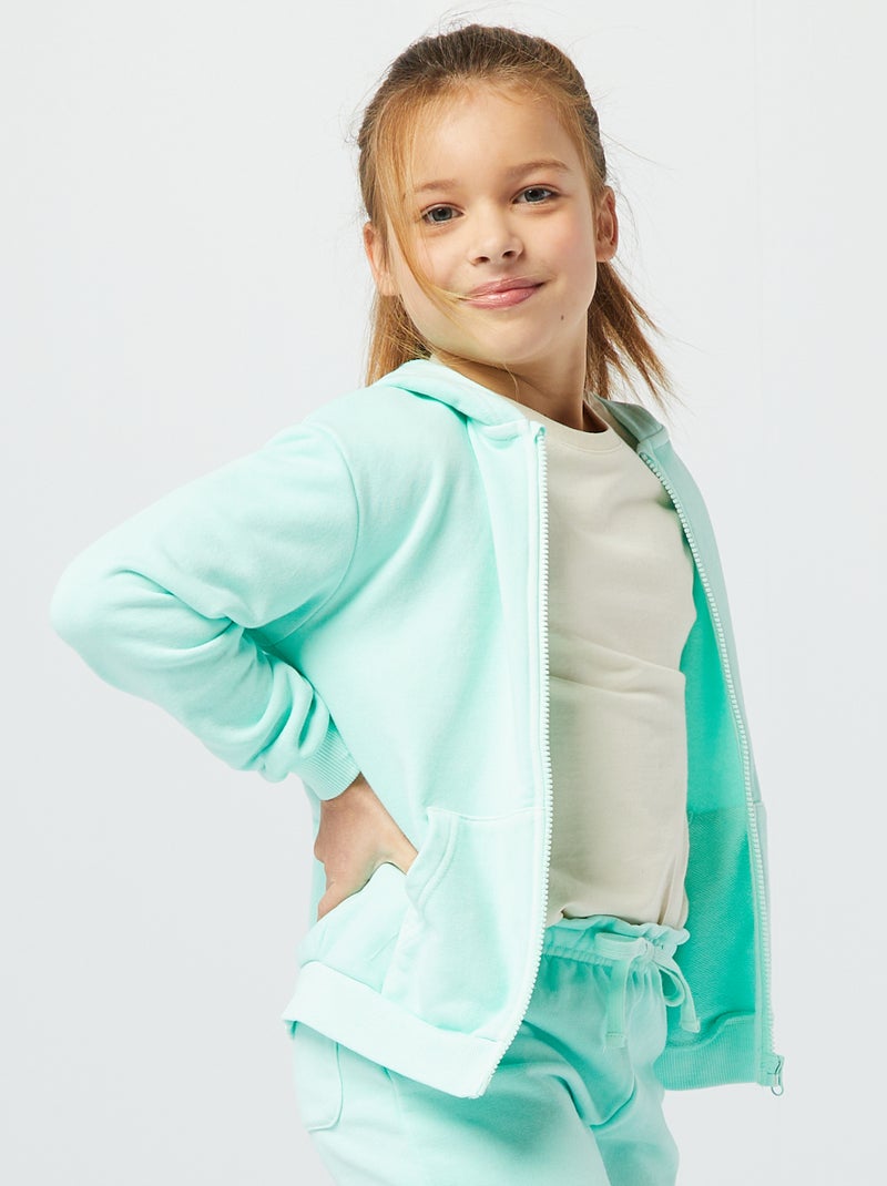 Sweat à capuche vert - Kiabi