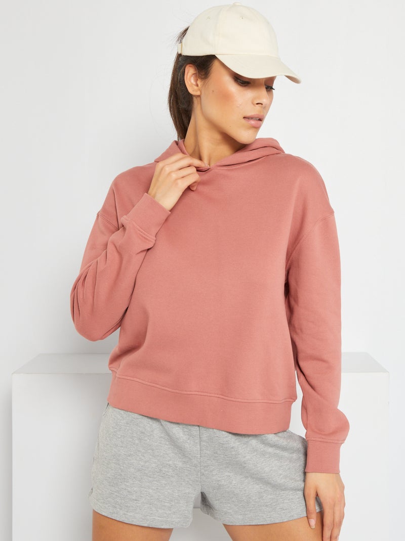Sweat à capuche Vieux rose - Kiabi