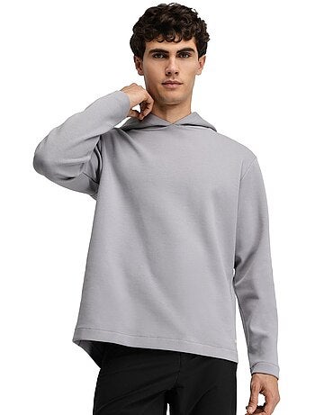 Sweat à capuche vtt homme cyclisme homme mtb slack gray