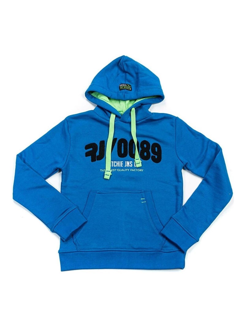 Sweat à capuche WALFROY BOY Bleu roi - Kiabi