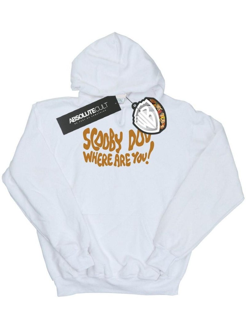 Sweat à capuche where are you - scooby-doo Blanc - Kiabi