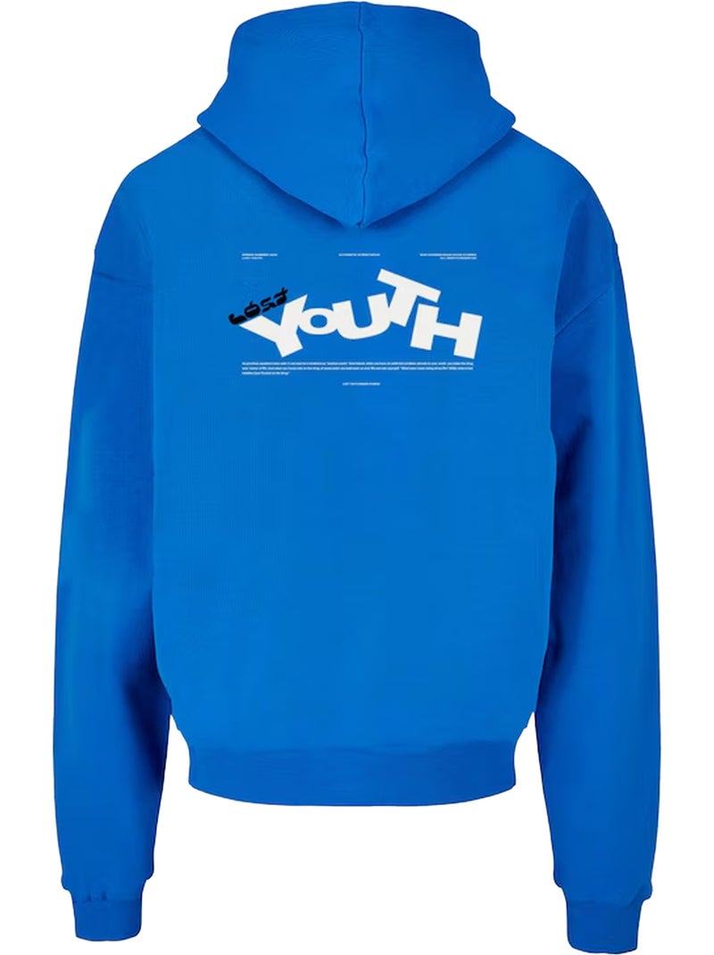 Sweat à capuche youth - lost youth Bleu cobalt - Kiabi