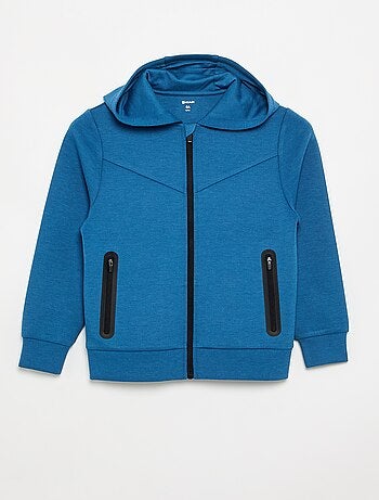 Sweat à capuche zippé avec 2 poches zippées