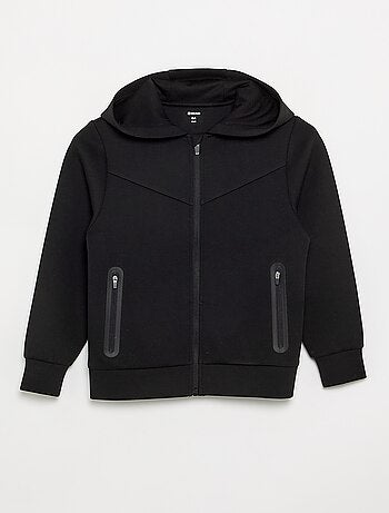 Sweat à capuche zippé avec 2 poches zippées