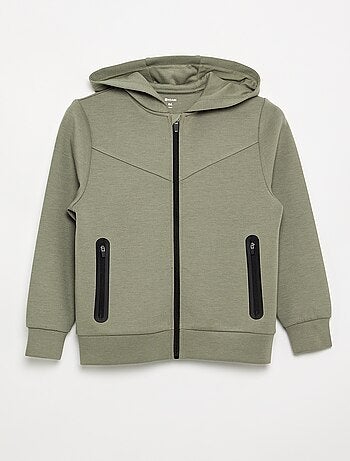 Sweat à capuche zippé avec 2 poches zippées