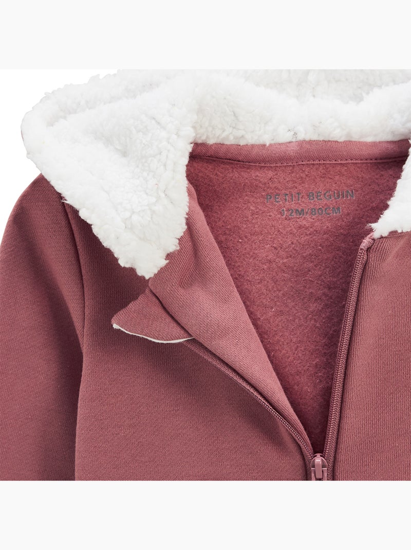 Sweat à capuche zippé bébé en molleton Elena Rose - Kiabi