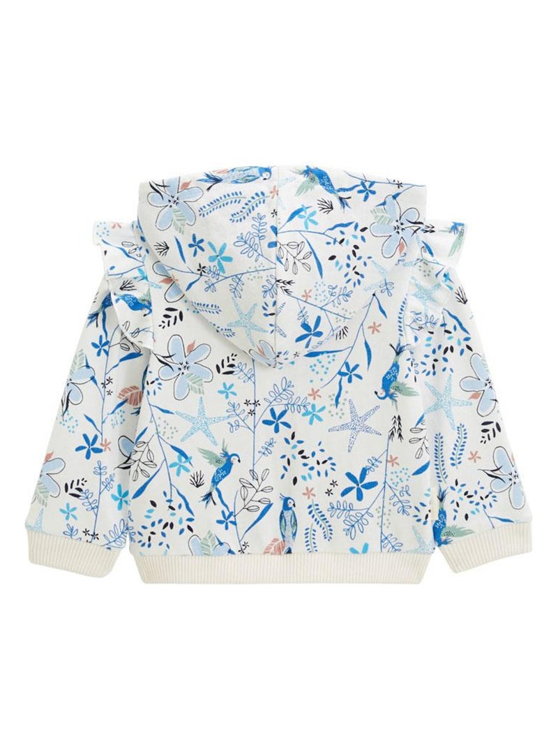 Sweat à capuche zippé bébé Océan d'amour Bleu - Kiabi