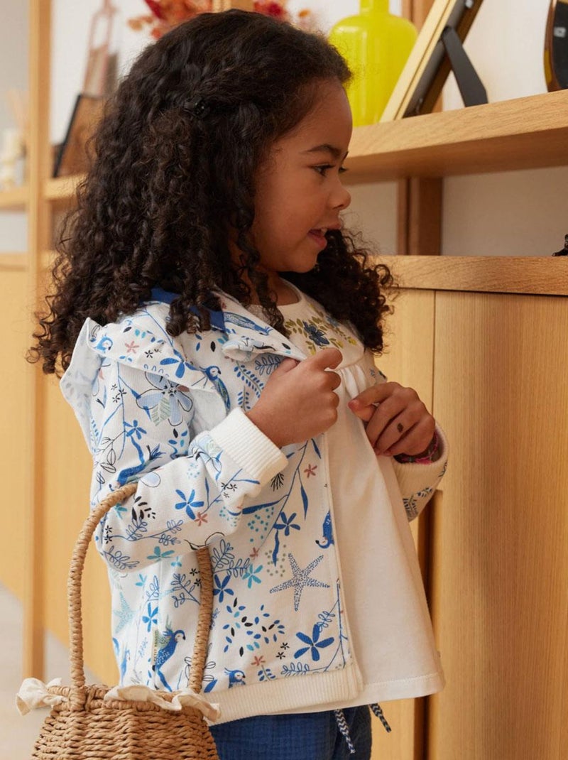 Sweat à capuche zippé bébé Océan d'amour Bleu - Kiabi