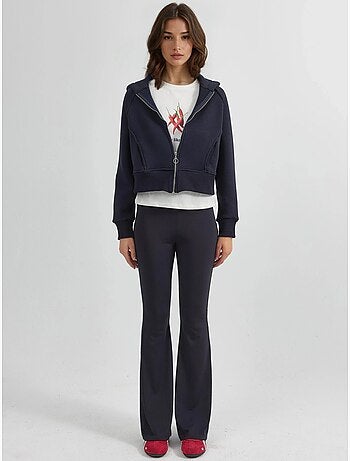 Sweat à capuche zippé coupe décontractée