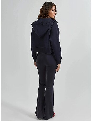 Sweat à capuche zippé coupe décontractée