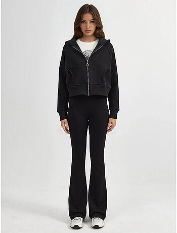 Sweat à capuche zippé coupe décontractée hiccup