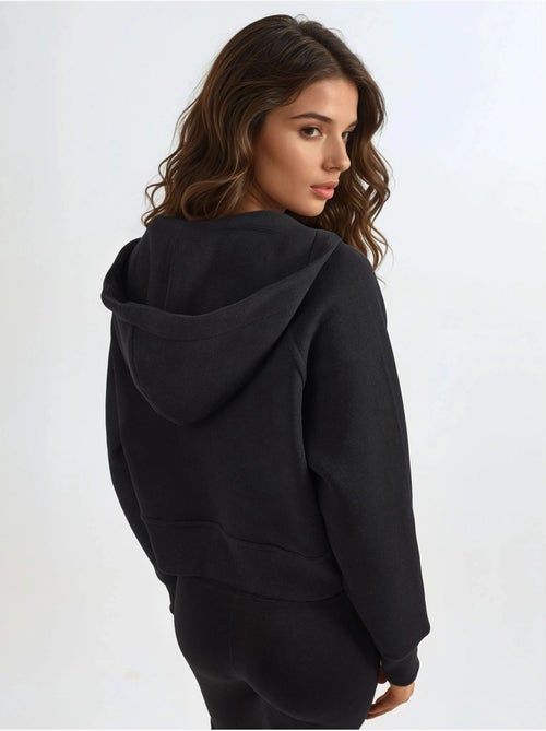 Sweat à capuche zippé coupe décontractée hiccup - Kiabi Sweat à capuche zippé coupe décontractée hiccup - Kiabi