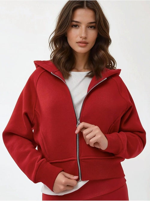 Sweat à capuche zippé coupe décontractée hiccup - Kiabi Sweat à capuche zippé coupe décontractée hiccup - Kiabi
