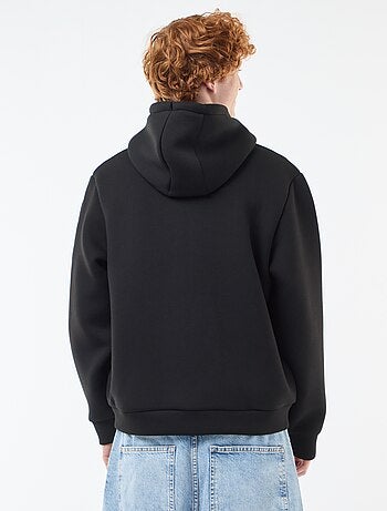 Sweat à capuche zippé doublé effet moutonné