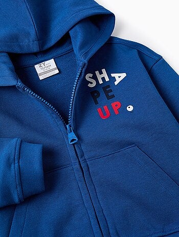 Sweat à capuche zippé en coton