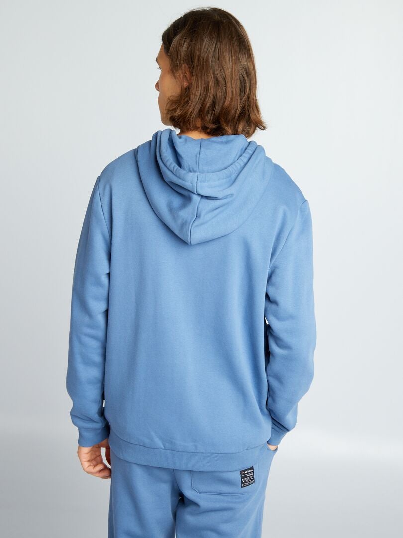 Sweat à capuche zippé en molleton Bleu - Kiabi