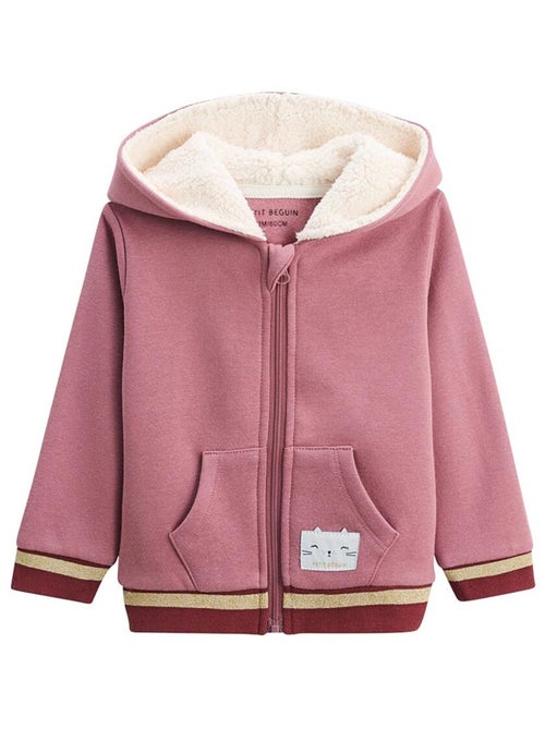 Sweat à capuche zippé enfant en molleton Matcha - Kiabi