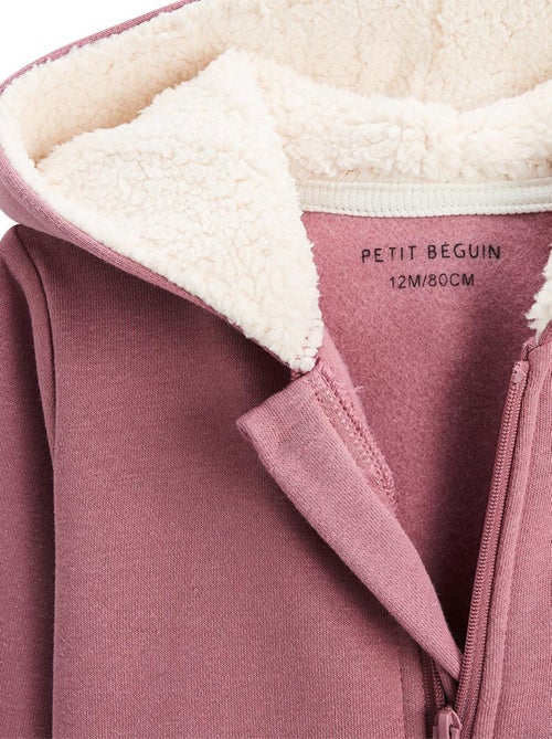 Sweat à capuche zippé enfant en molleton Matcha - Kiabi