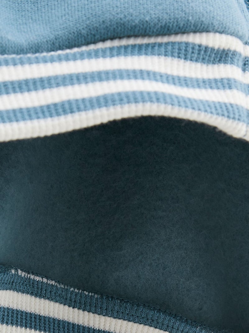 Sweat à capuche zippé enfant en molleton Tao Bleu - Kiabi
