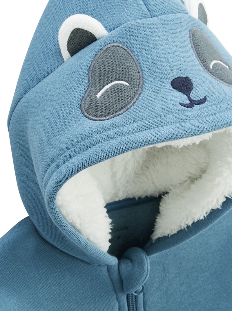 Sweat à capuche zippé enfant en molleton Tao Bleu - Kiabi