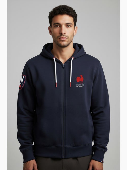 Sweat à Capuche zippé   équipe de France de Rugby – Collection Damian – Licence officielle FFR - Kiabi