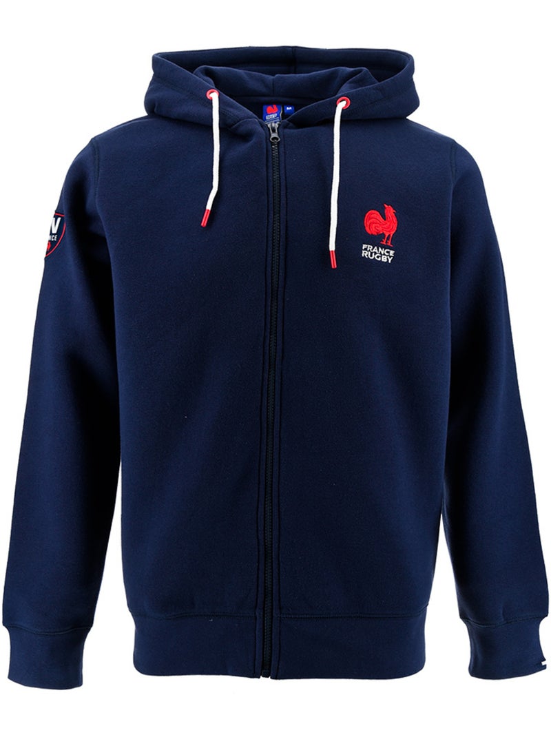 Sweat à Capuche zippé   équipe de France de Rugby – Collection Damian – Licence officielle FFR Bleu - Kiabi