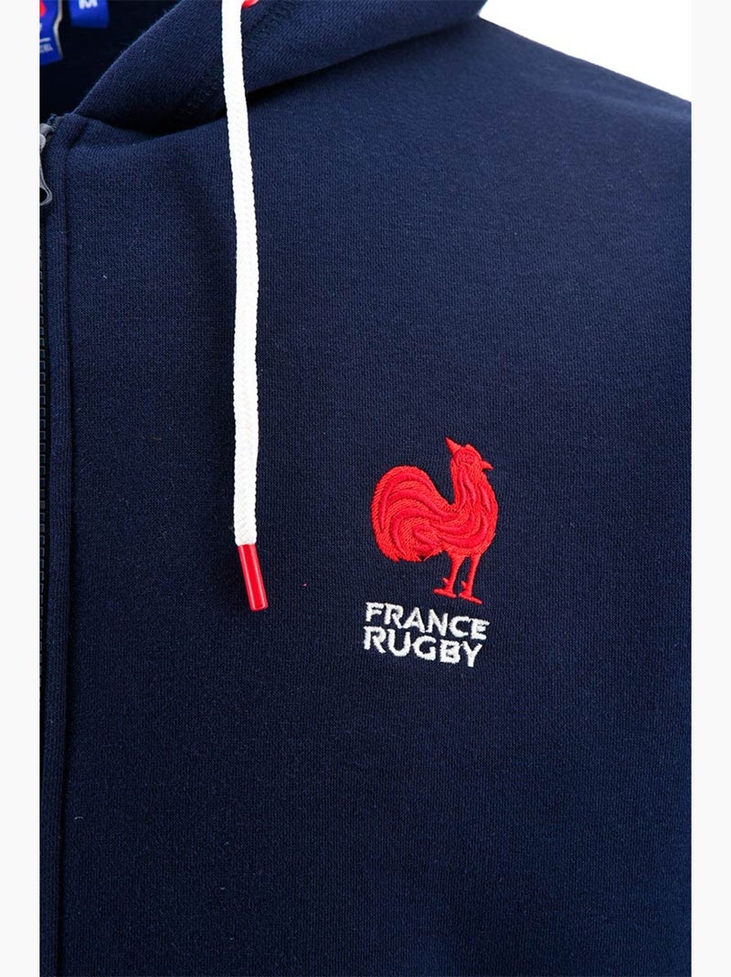Sweat à Capuche zippé   équipe de France de Rugby – Collection Damian – Licence officielle FFR Bleu - Kiabi