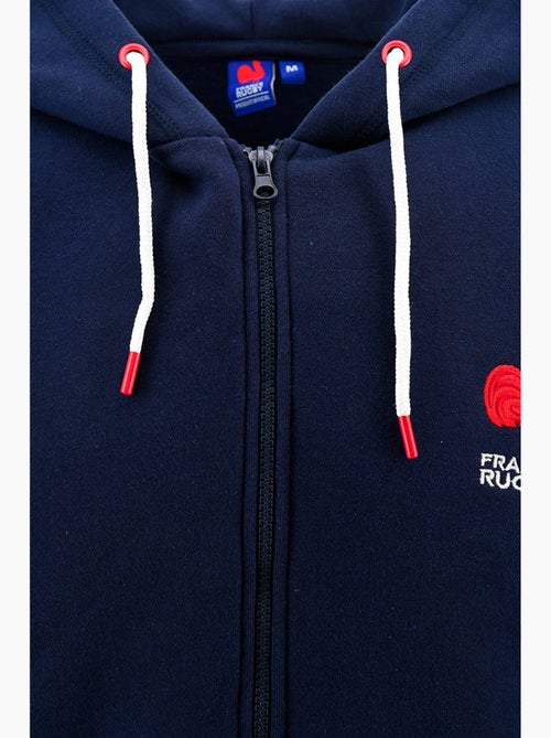 Sweat à Capuche zippé   équipe de France de Rugby – Collection Damian – Licence officielle FFR - Kiabi