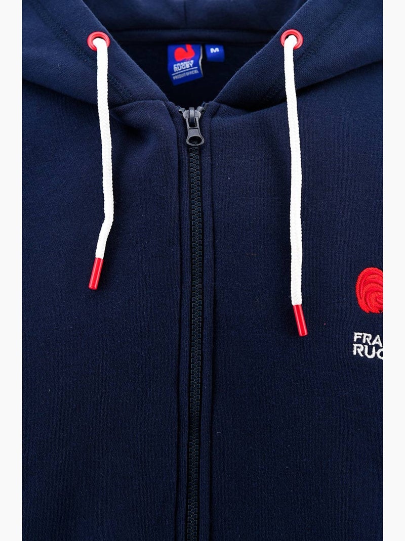 Sweat à Capuche zippé   équipe de France de Rugby – Collection Damian – Licence officielle FFR Bleu - Kiabi