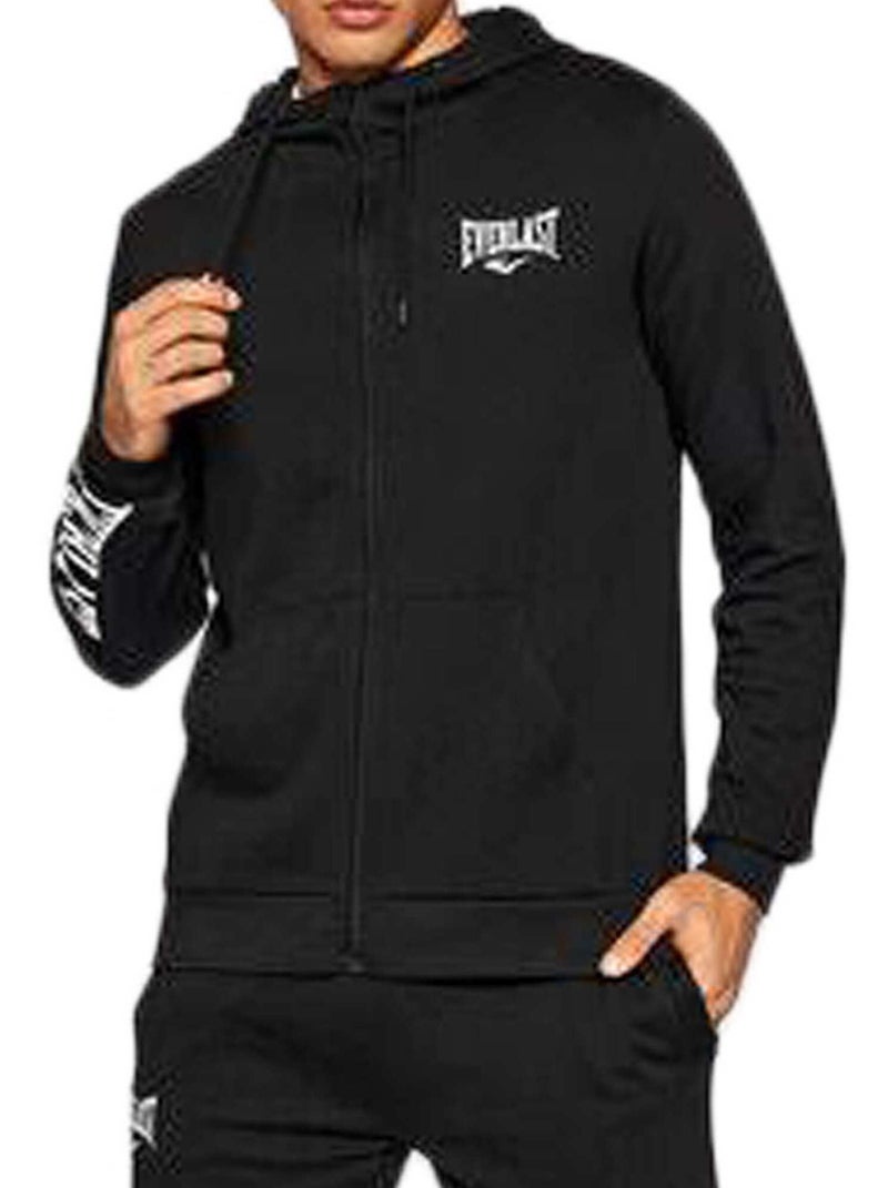 Sweat à Capuche Zippé Everlast Sulphur Noir - Kiabi