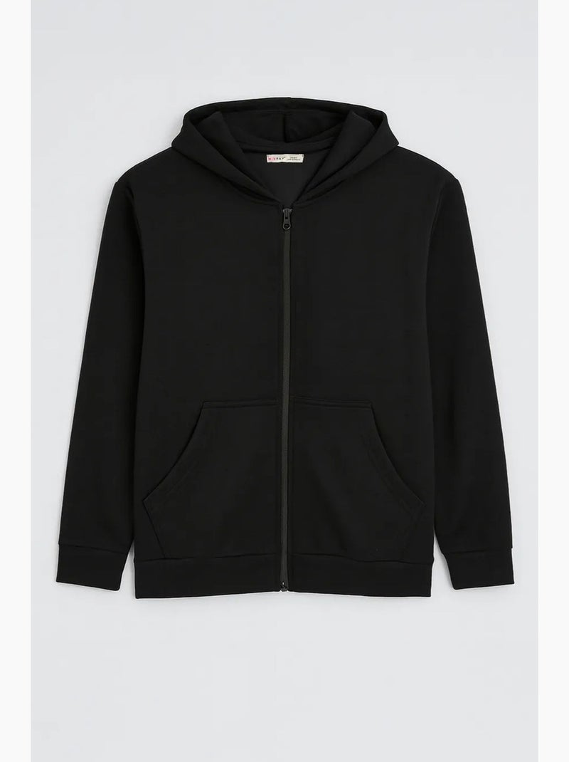 Sweat à capuche zippé femme mixray Noir - Kiabi
