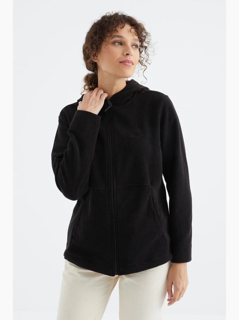 Sweat à capuche zippé femme tommy Noir - Kiabi